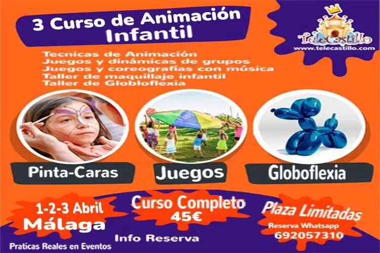 CURSO ANIMACIONES INFANTILES MÁLAGA