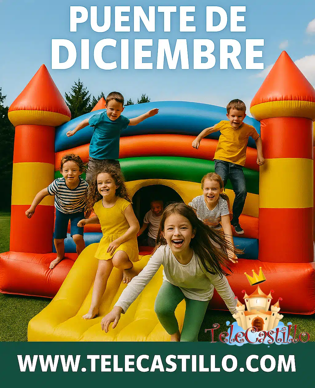 Novedades mágicas en alquiler castillos hinchables para el puente de diciembre en Telecastillo