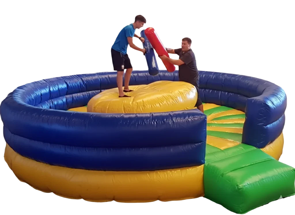 Juego de luchadores hinchable de humor amarillo para eventos y competiciones en Málaga