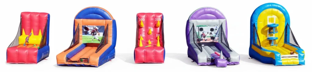 Juegos deportivos hinchables tipo mini feria para eventos infantiles y deportivos en Málaga