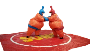 Juego de sumo hinchable de humor amarillo para eventos y competiciones en Málaga